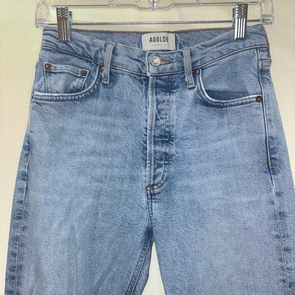 AGOLDE Nico High Rise Jeans- AGOLDE Slim Light Wash Premium Denim | Size 25 - Picture 3 of 11